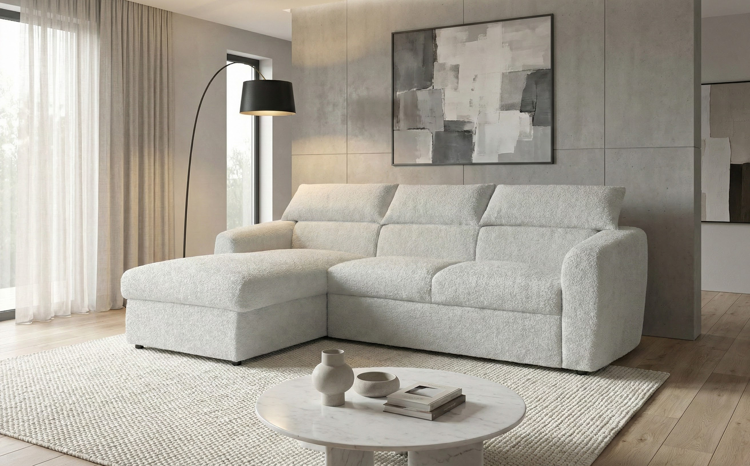 Coltar extensibil Montero, alb  2